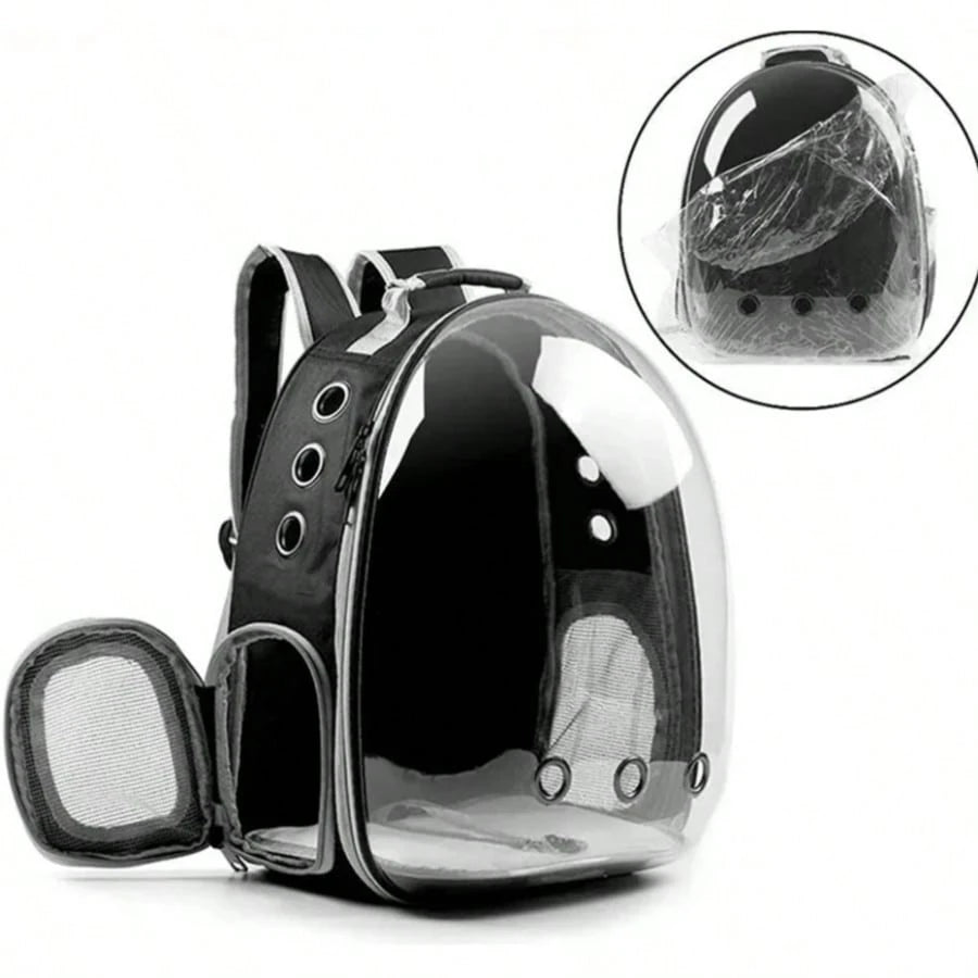 Mochila Astronauta Transparente Visão Passeio Respirável Para Gato Animais