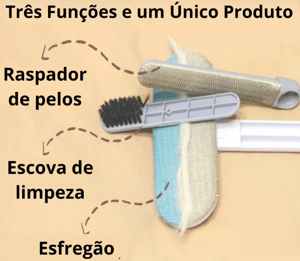 Escova Tira Pelos Reutilizável para Superfícies Tecidos e Pets