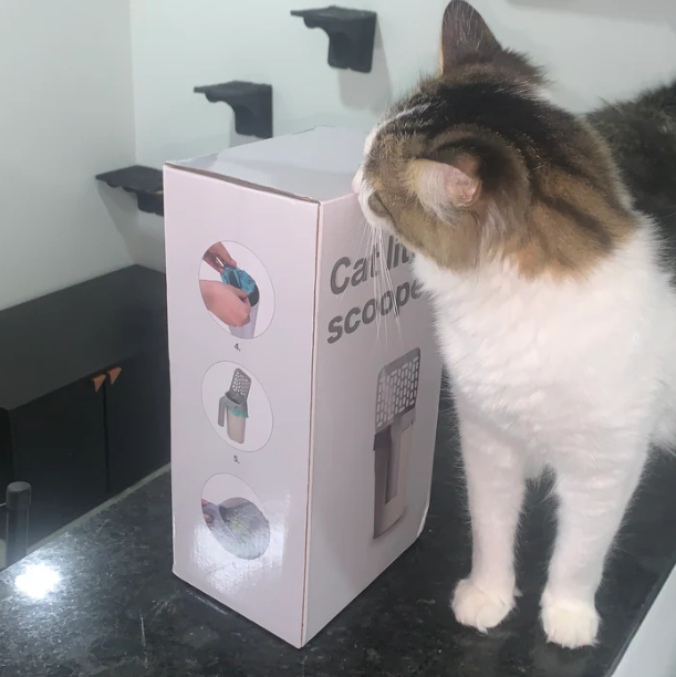 Pá Higiênica com Dispenser para Gatos
