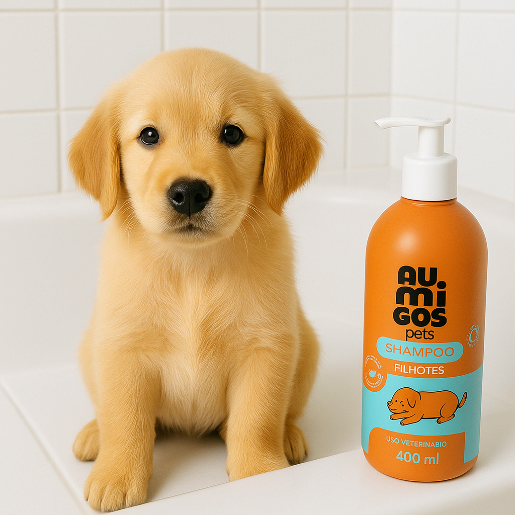 Shampoo Pet Filhotes Au.Migos 400ml – Cães e Gatos