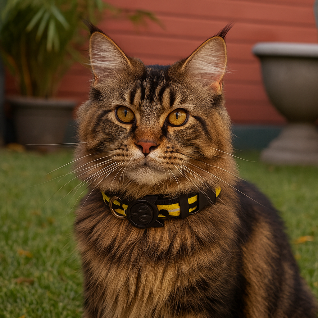 Coleira Antienforcamento Ajustável para Gatos - Estampa de Personagem