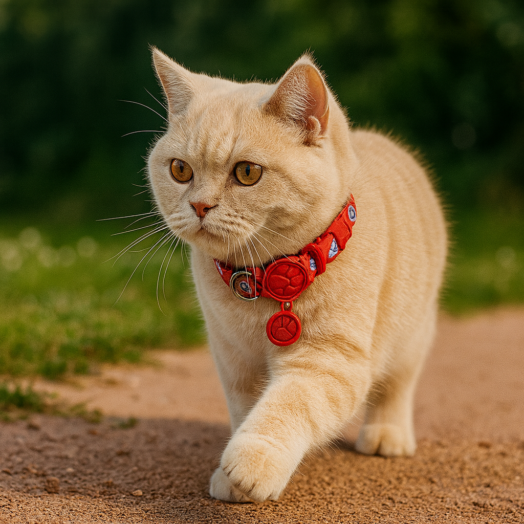 Coleira Antienforcamento Ajustável para Gatos - Estampa de Personagem