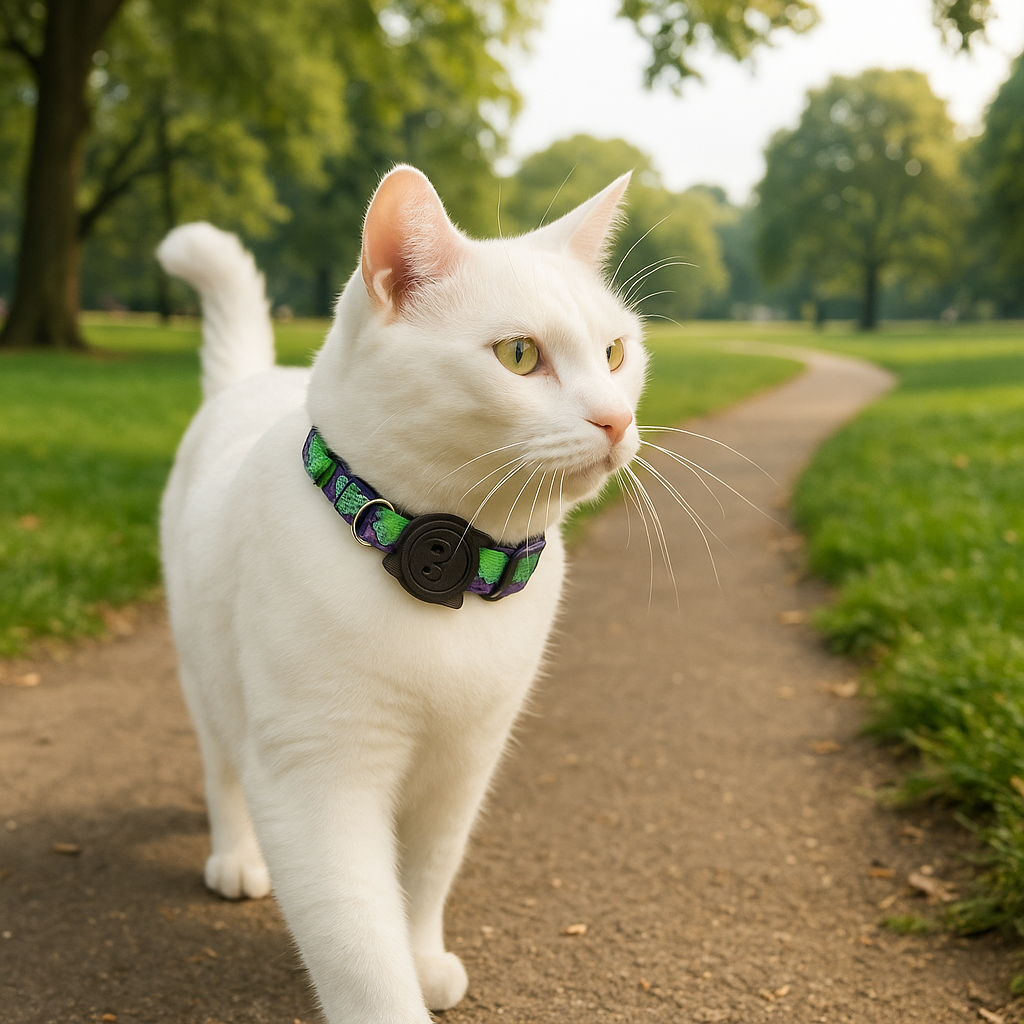 Coleira Antienforcamento Ajustável para Gatos - Estampa de Personagem