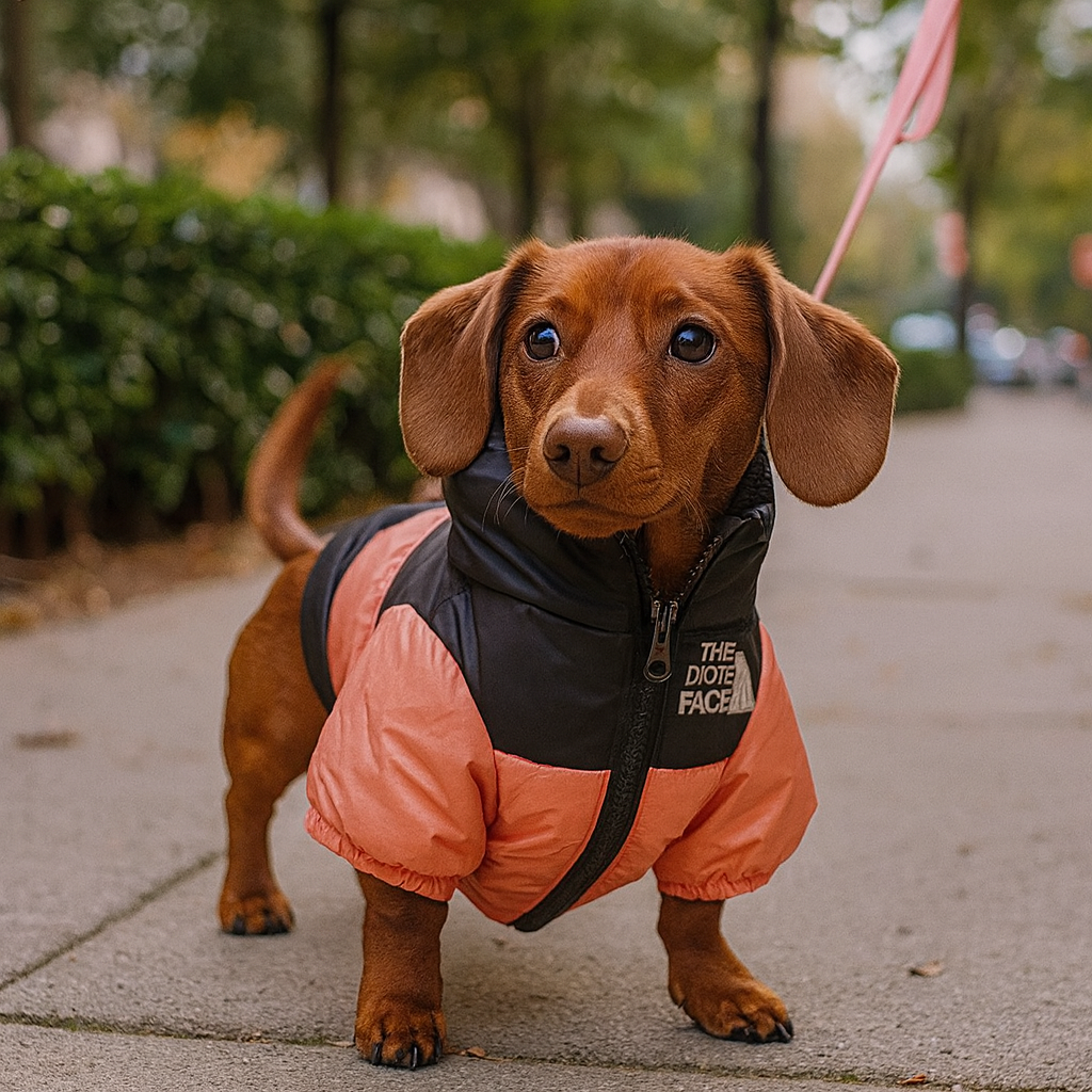 Jaqueta The Dog Face Pet | Roupa de Inverno à Prova de Vento para Cães