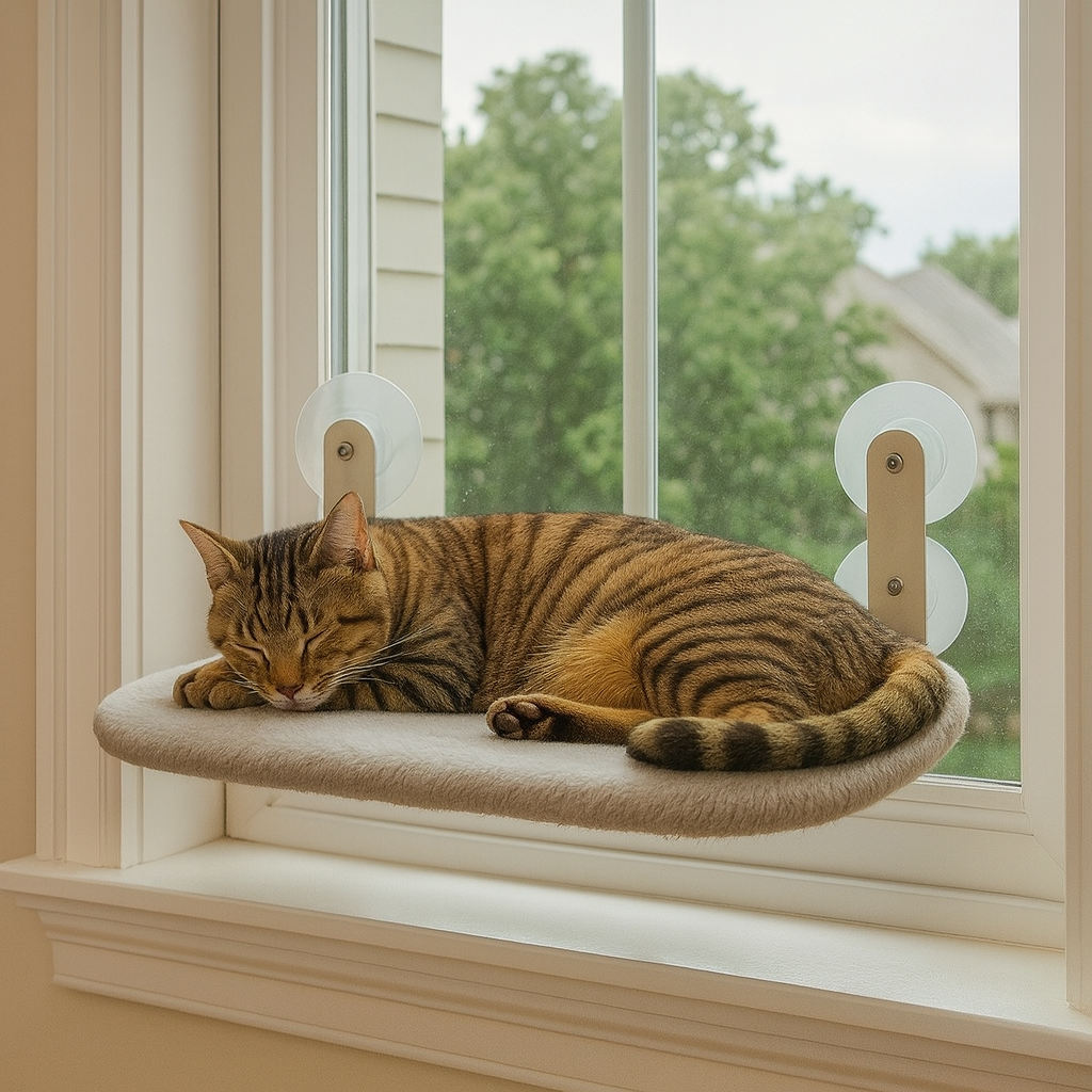 Cama Suspensa para Gatos com Ventosa de Janela
