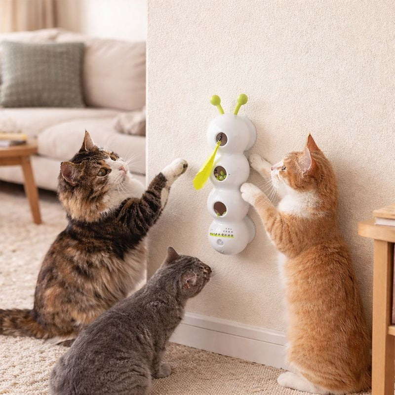 Binquedo Lagarta Interativa com Cauda Automática para Gatos