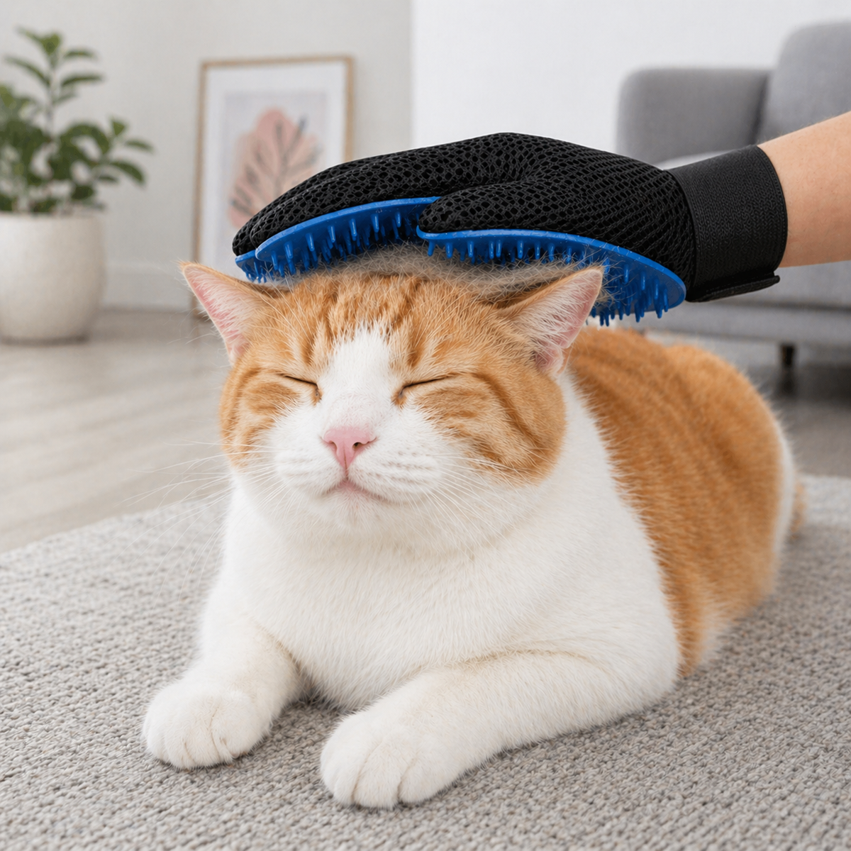 Luva Tira Pelos Magnética para Pets