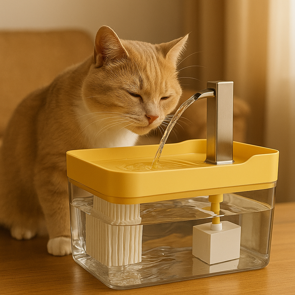 Fonte Automática para Gatos com Filtro 1.5L | Bomba Silenciosa