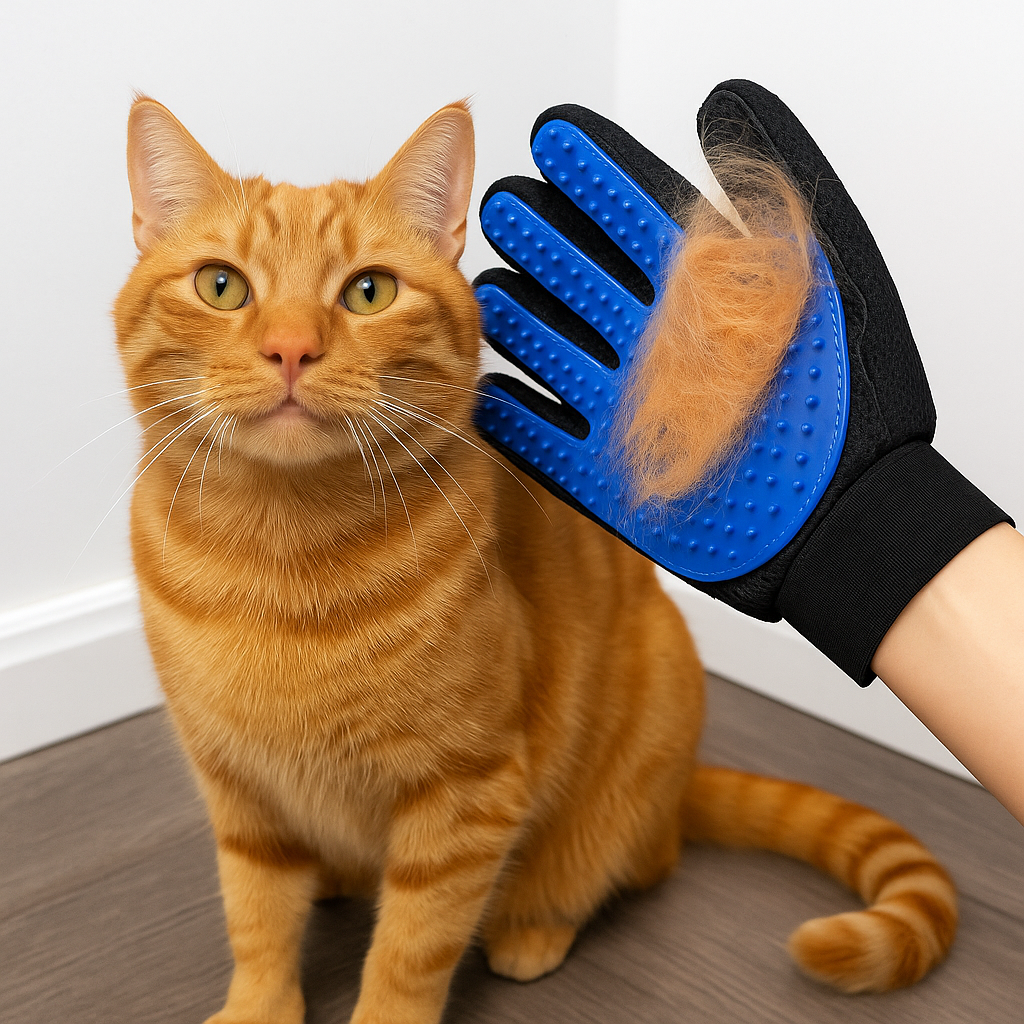 Luva Tira Pelos Magnética para Pets