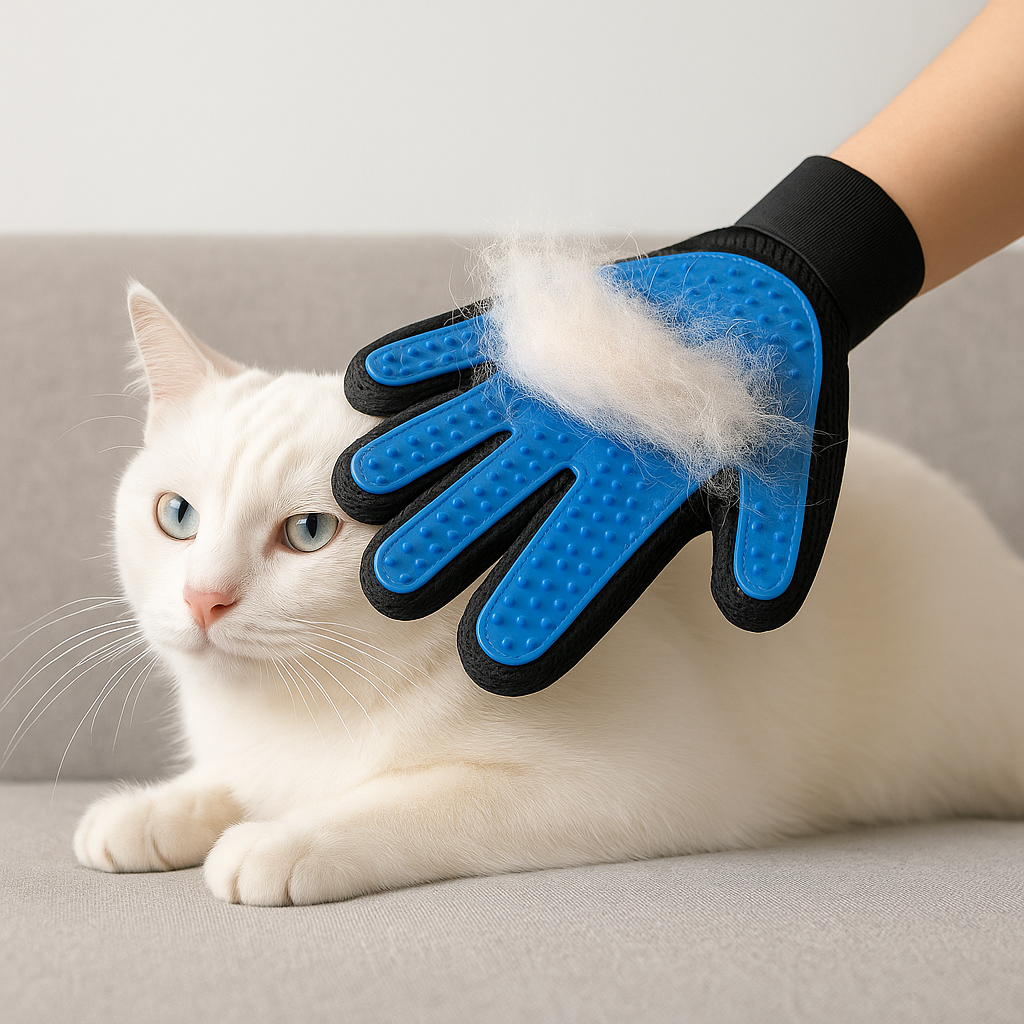 Luva Tira Pelos Magnética para Pets