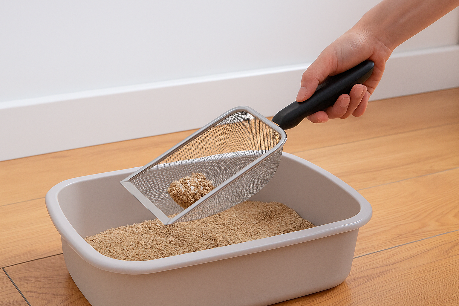 Pá Inox para Areia de Gato – Limpeza Eficiente e Durável