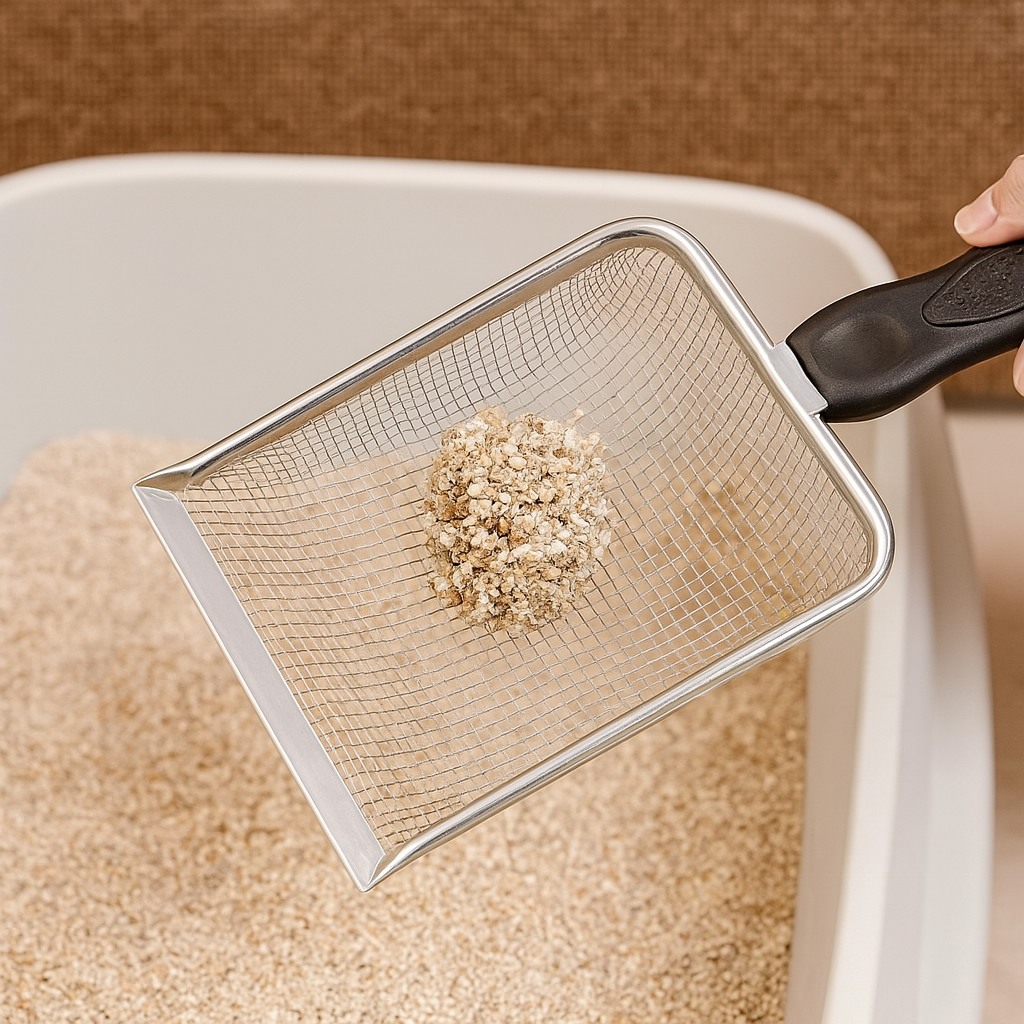 Pá Inox para Areia de Gato – Limpeza Eficiente e Durável