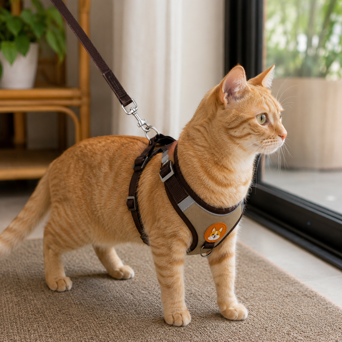 Coleira Peitoral Antipuxão com Guia – Para Cães e Gatos