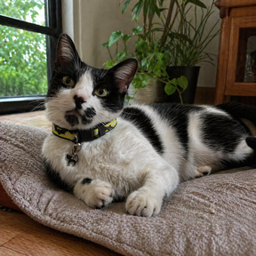 Coleira Antienforcamento Ajustável para Gatos - Estampa de Personagem