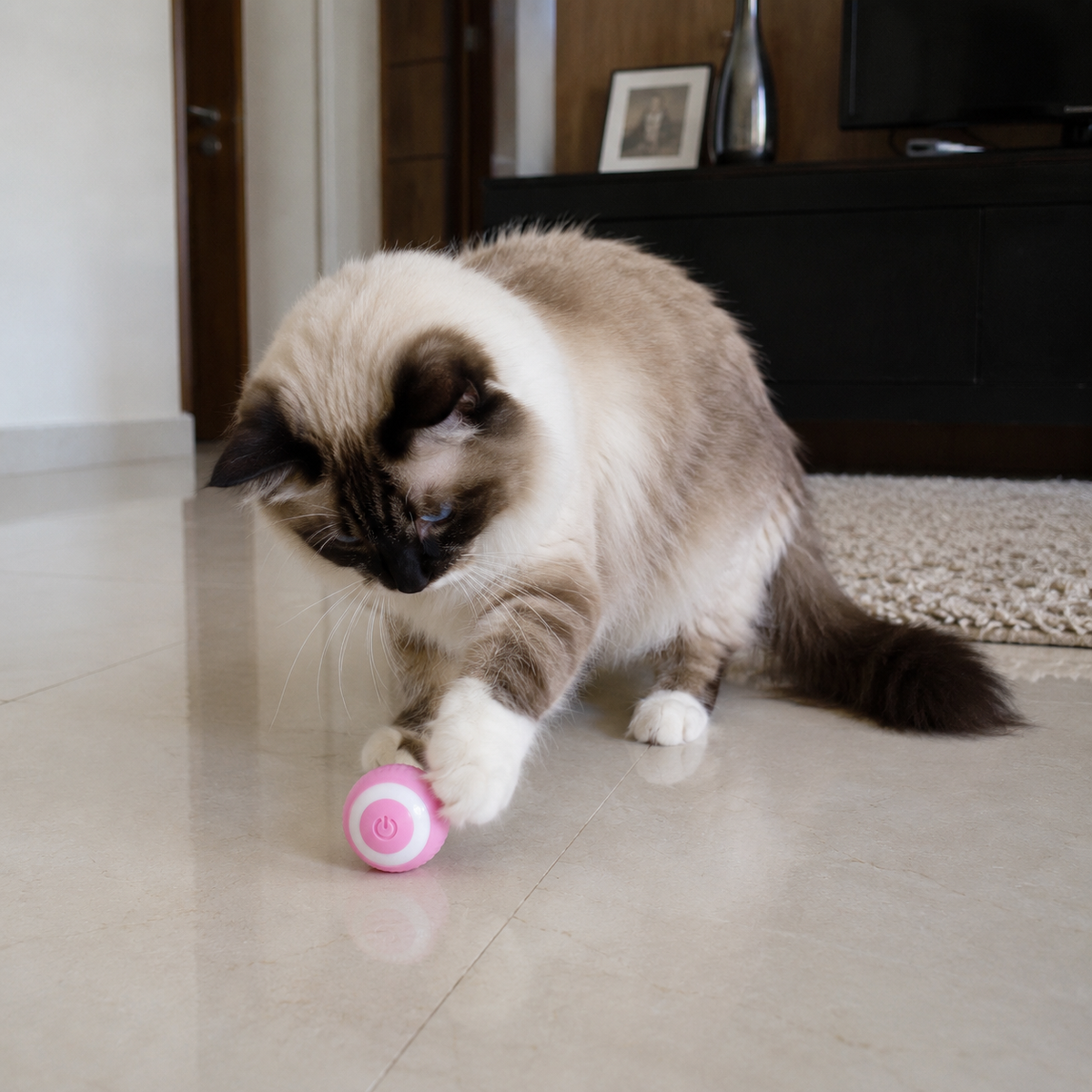 Bolinha Interativa Inteligente PetSmart™ – Diversão Sem Fim para Cães e Gatos!