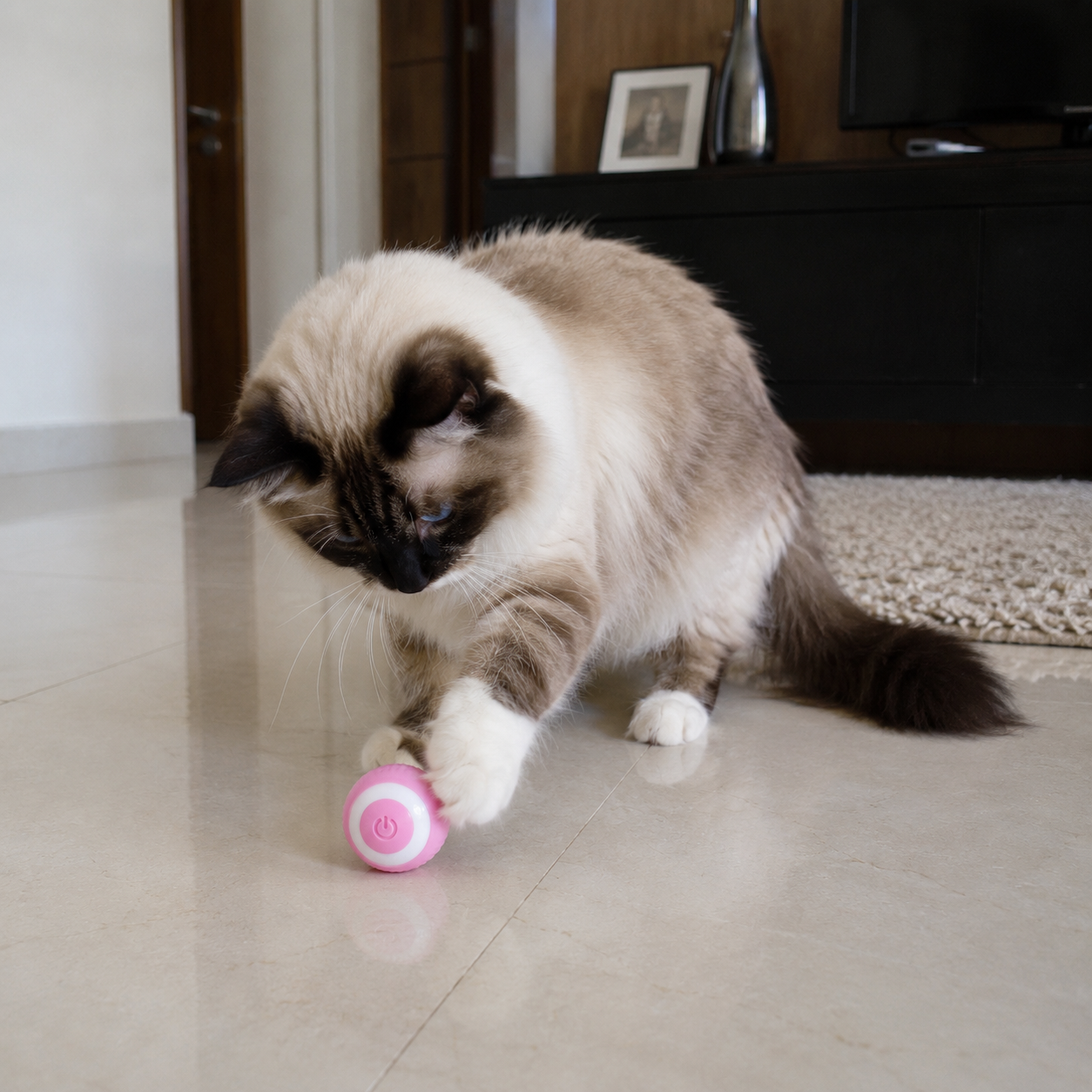 Bolinha Interativa Inteligente PetSmart™ – Diversão Sem Fim para Cães e Gatos!