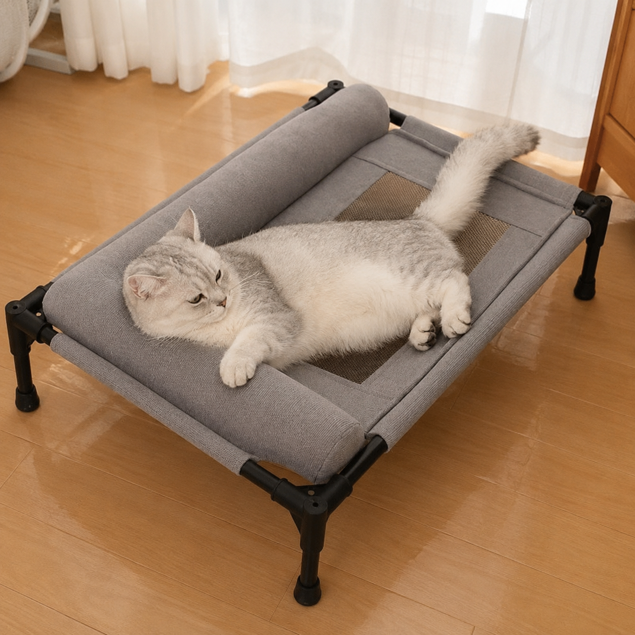 Cama Elevada Refrescante para Cães e Gatos