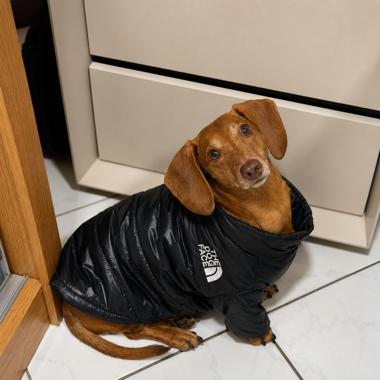 Jaqueta The Dog Face Pet | Roupa de Inverno à Prova de Vento para Cães