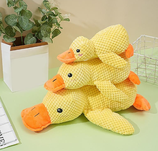 Brinquedo Pelúcia Mordedor Pato Sonoro para Cães
