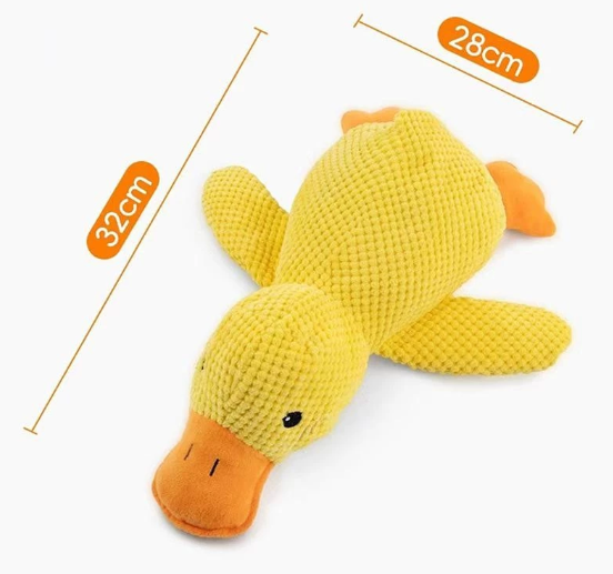 Brinquedo Pelúcia Mordedor Pato Sonoro para Cães