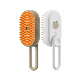 Escova a Vapor 3 em 1 para Pets – Remove Pelos, Massageia e Hidrata