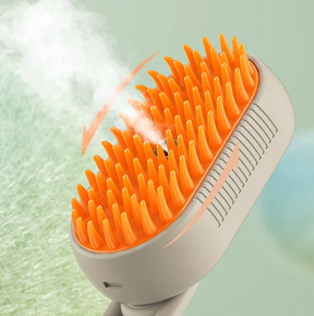 Escova a Vapor 3 em 1 para Pets – Remove Pelos, Massageia e Hidrata