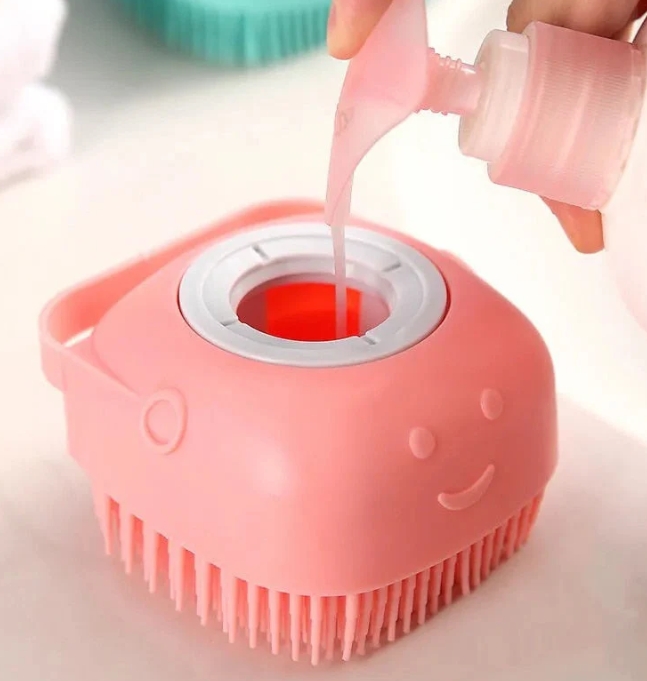 Escova Banho Pet com Dispenser