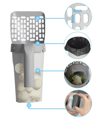 Pá Higiênica com Dispenser para Gatos