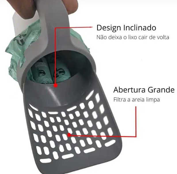 Pá Higiênica com Dispenser para Gatos