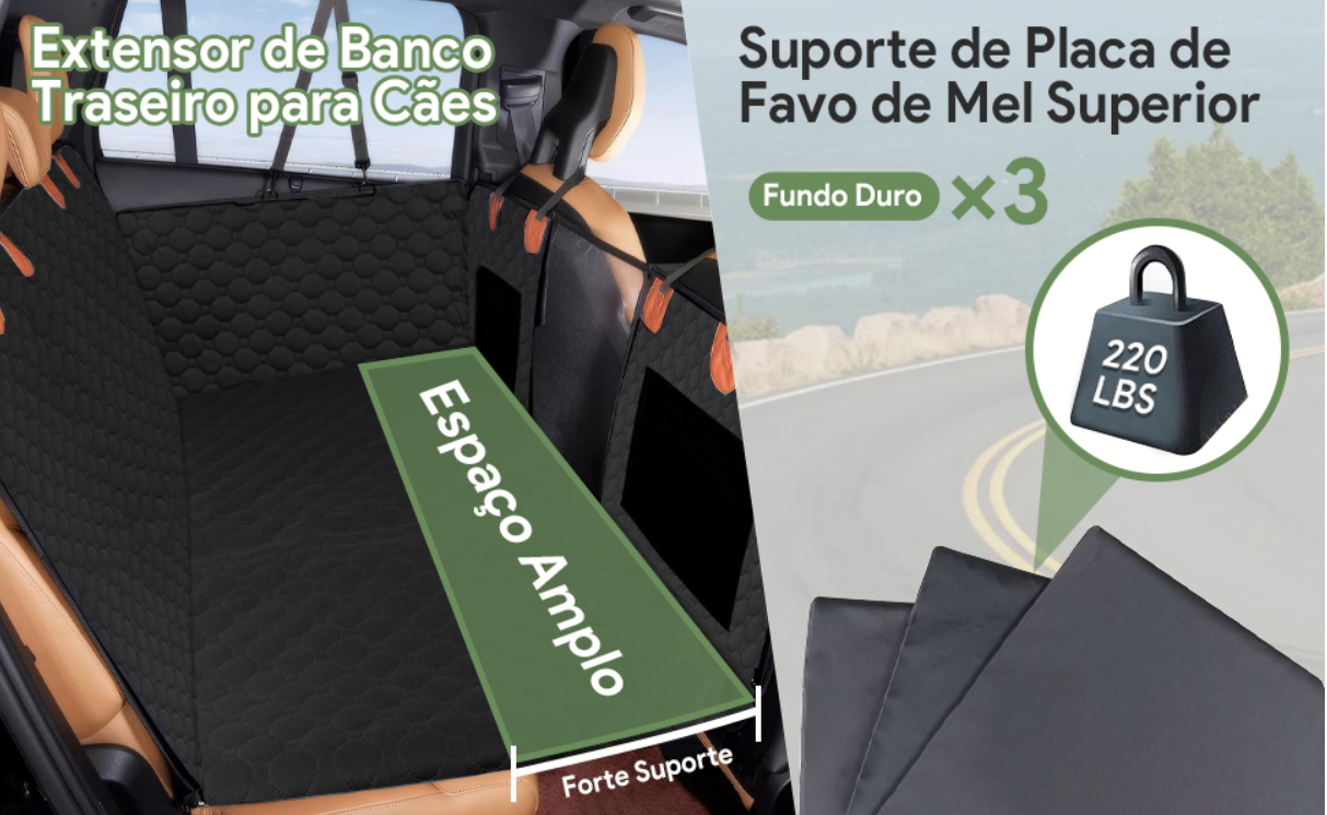 Capa Rígida Protetora para Banco de Carro Pet- Impermeável