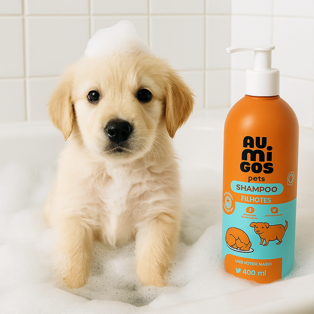 Shampoo Pet Filhotes Au.Migos 400ml – Cães e Gatos