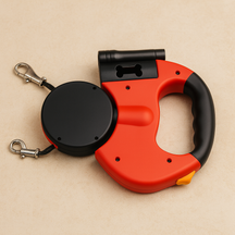 Guia Retrátil Dupla com Lanterna e Sistema Anti-Enrosco