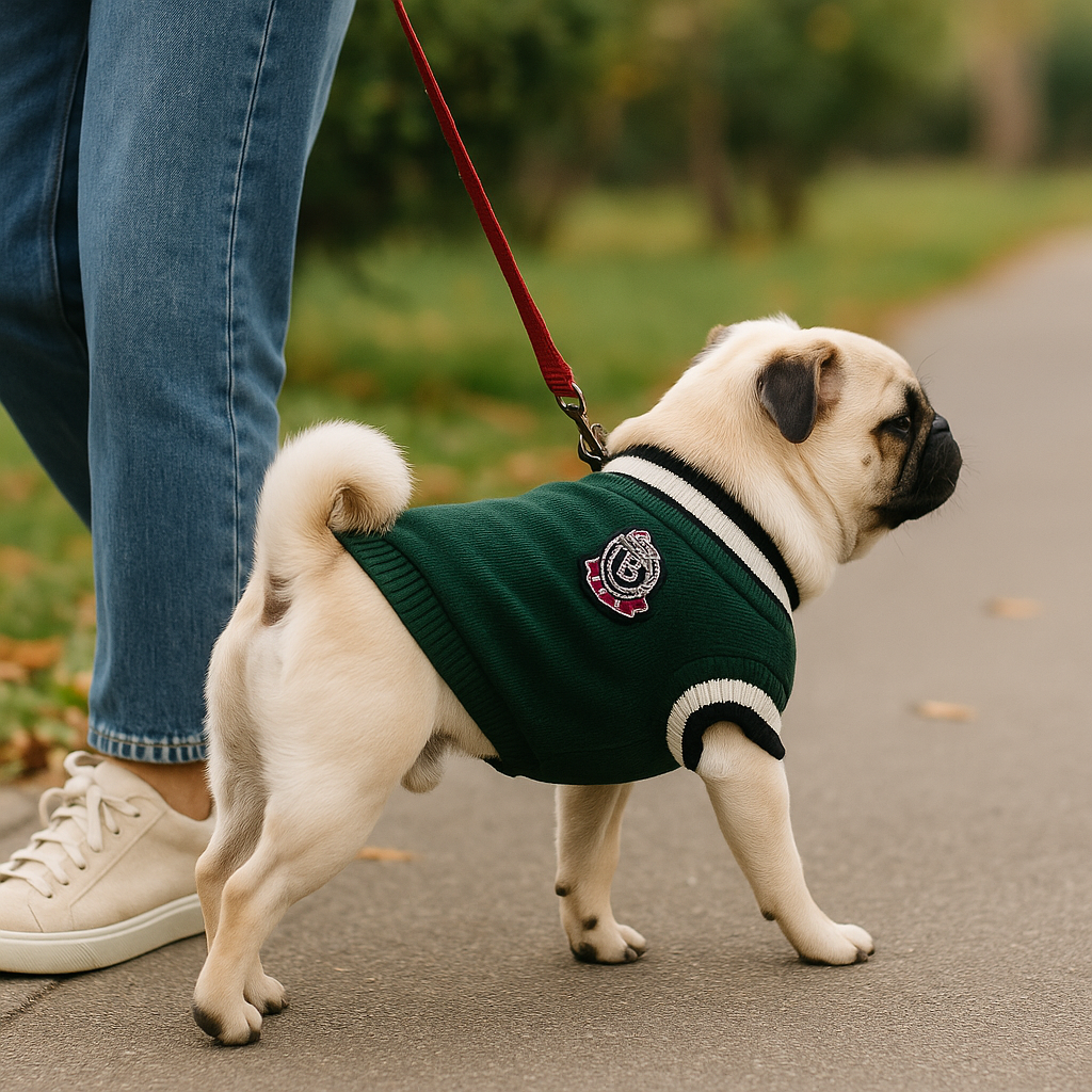 Pulôver Pet College Verde – Inverno Quentinho com Estilo