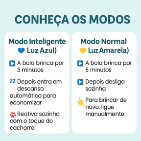 Bola Inteligente Recarregável para Pets | Brinquedo Interativo Antiestresse