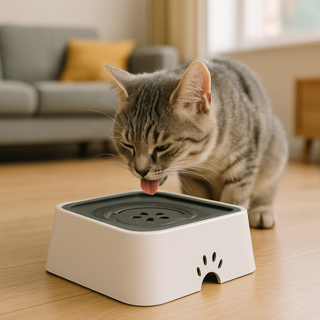 Bebedouro Inteligente Antirrespingo para Pets - Sistema Flutuante Higiênico