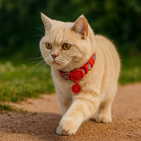 Coleira Antienforcamento Ajustável para Gatos - Estampa de Personagem