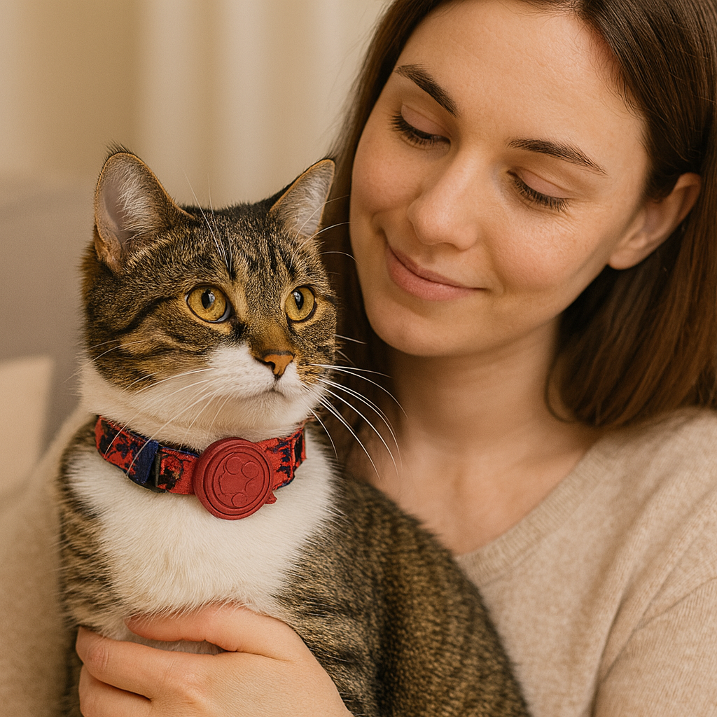 Coleira Antienforcamento Ajustável para Gatos - Estampa de Personagem