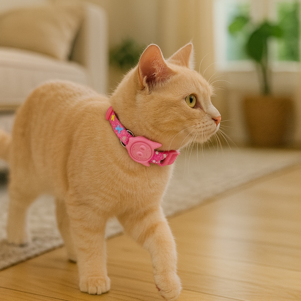 Coleira Antienforcamento Ajustável para Gatos - Estampa de Personagem