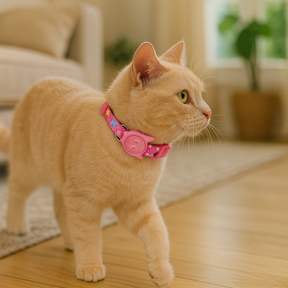 Coleira Antienforcamento Ajustável para Gatos - Estampa de Personagem