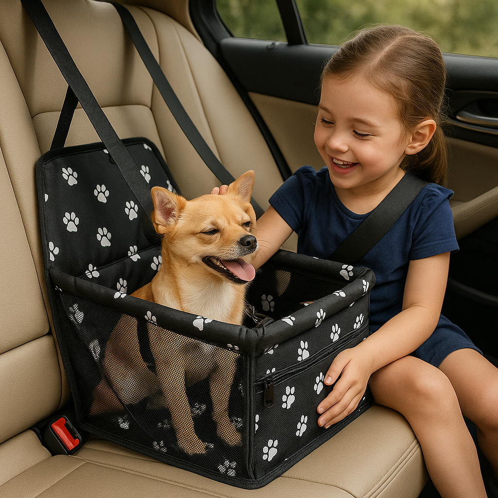 Assento de Segurança para Pets no Carro – Até 9kg