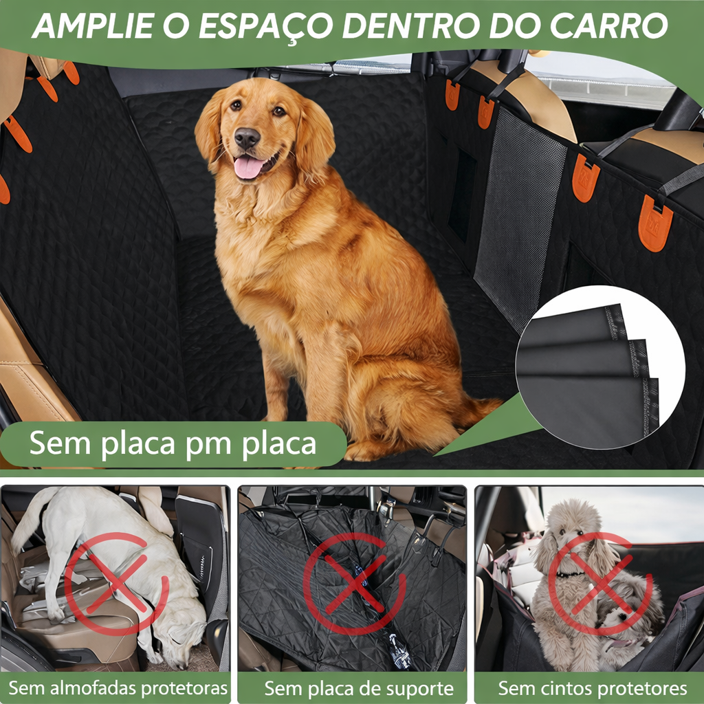 Capa Rígida Protetora para Banco de Carro Pet- Impermeável