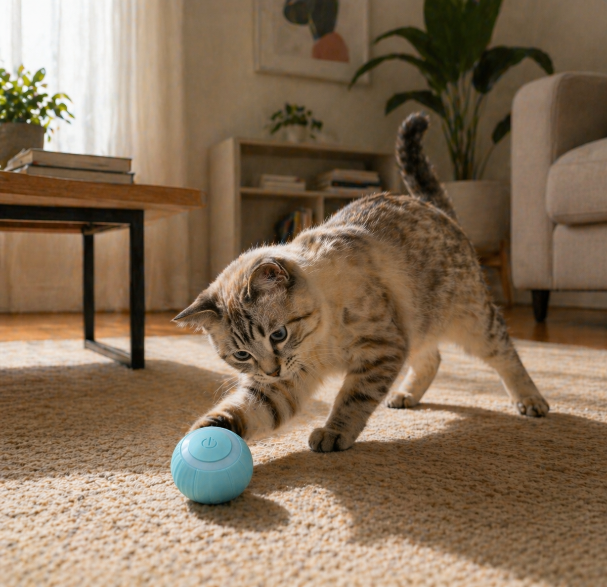 Bolinha Interativa Inteligente PetSmart™ – Diversão Sem Fim para Cães e Gatos!