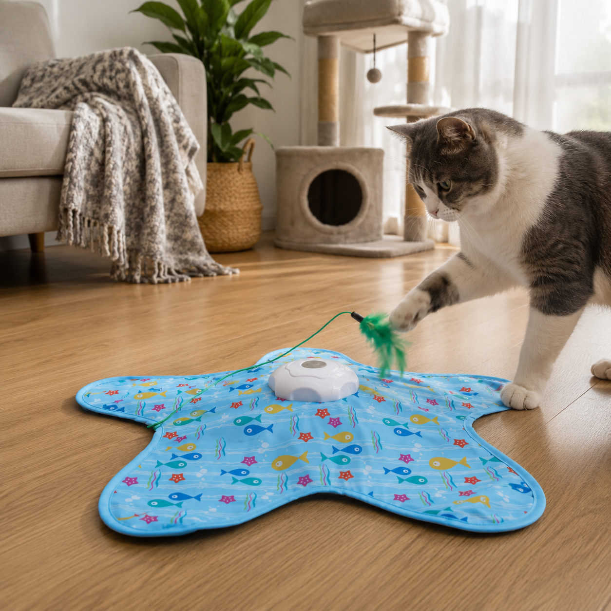 Brinquedo Tapete Elétrico Interativo para Gatos e Cachorros
