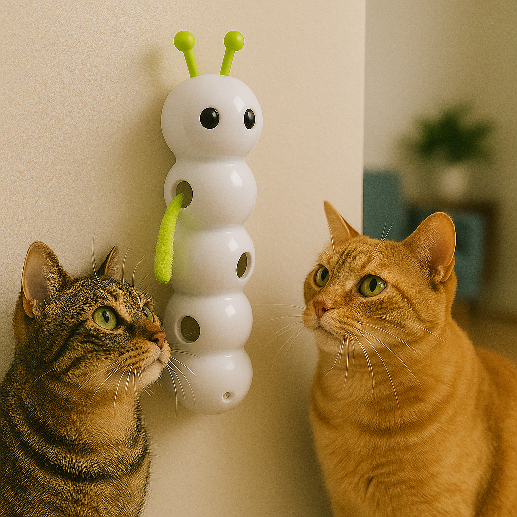 Binquedo Lagarta Interativa com Cauda Automática para Gatos
