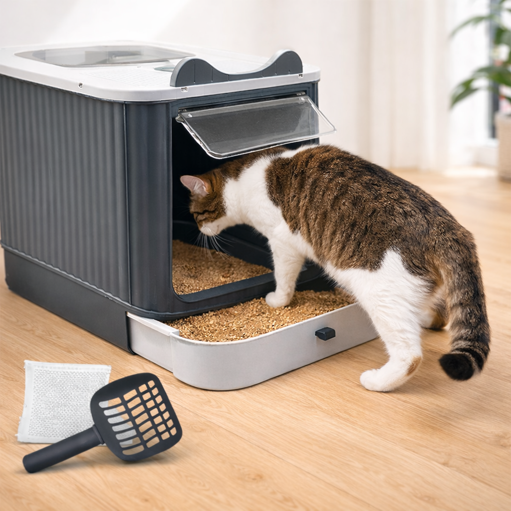 Caixa de Areia Fechada Para Gatos - Banheiro Higiênico