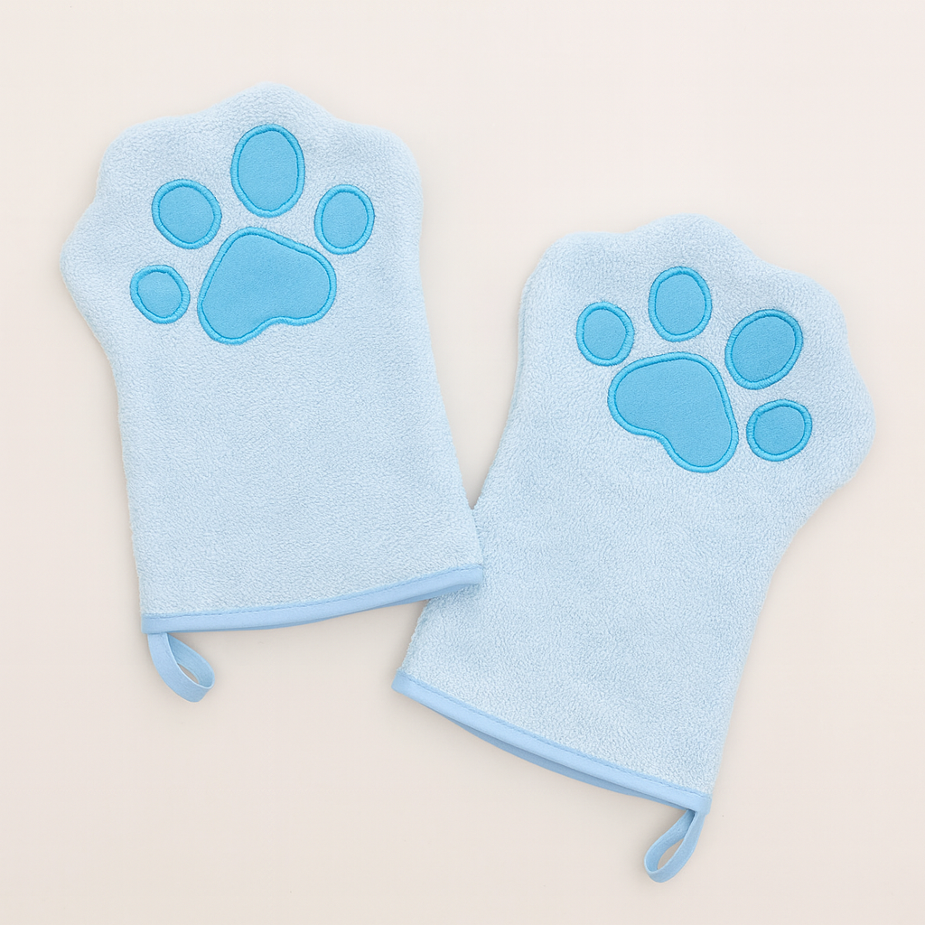 Luva de Banho e Secagem para Pets