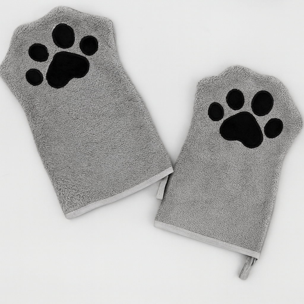 Luva de Banho e Secagem para Pets