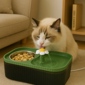 Fonte Bebedouro 3L com Comedouro Flower – Pets