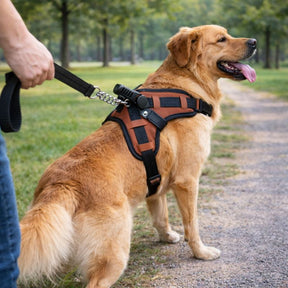 Peitoral Resistente com Guia Antipuxão para Cachorros Fortes