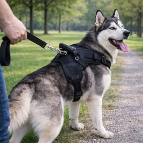 Peitoral Resistente com Guia Antipuxão para Cachorros Fortes